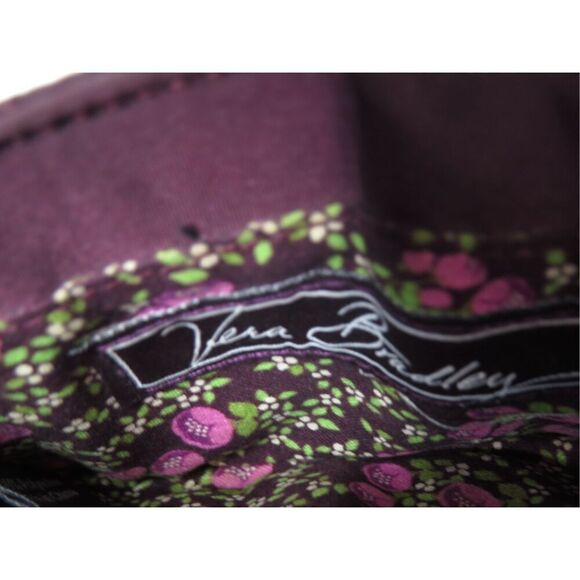Vera Bradley Flap ID Wallet Case Lobster Clip Mini Pouch ~ Wine - Picture 3 of 4